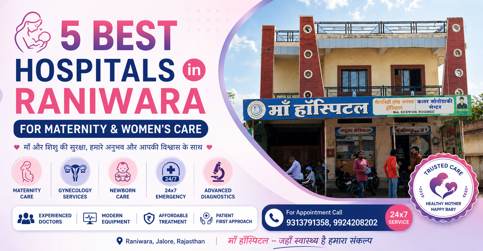5 Best Hospitals in Raniwara for Maternity & Women's Care